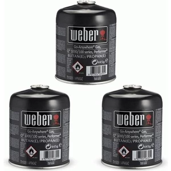 Weber Disposable Gas Bottle 445g Filled Bottle 3 Weber Disposable Gas Bottle 445g Filled Bottle