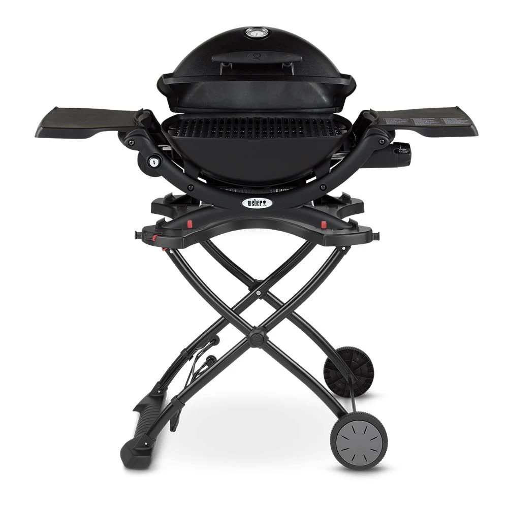 Weber Q1200 Portable Propane Gas Grill With Side Tables On Scissor Cart (WEB-Q1200-PCART) 4 Weber Q1200 Portable Propane Gas Grill With Side Tables On Scissor Cart (WEB-Q1200-PCART) - Image 2