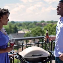 Weber Q2000 Portable Propane Gas Grill With Side Tables On Scissor Cart (WEB-53060001-WEB-6557) -Weber Store web 53060001 ls a 05 22 2