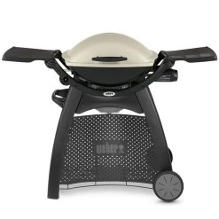 Weber Q2200 Portable Propane Gas Grill With Side Tables On Q Cart (WEB-54060001-WEB-6525)
