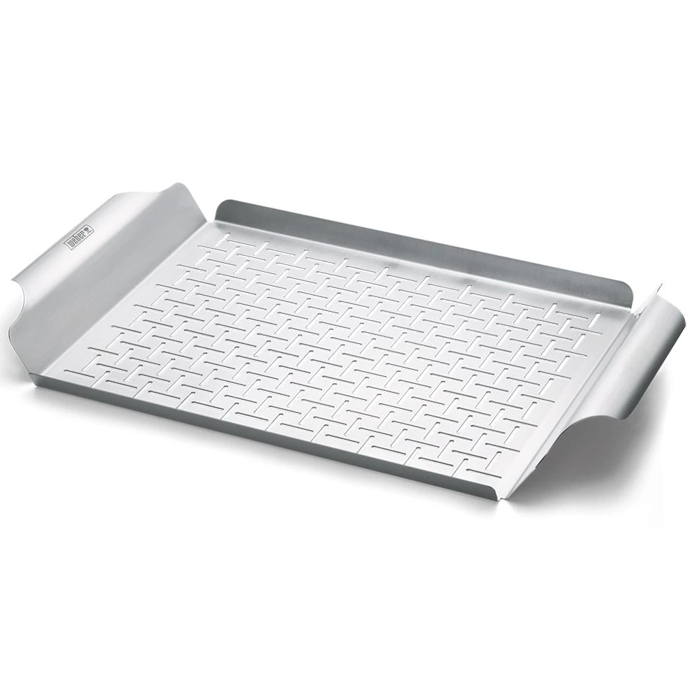 Weber Stainless Steel Deluxe Grilling Pan, 17.4x11.8-Inch (WEB-6435) 3 Weber Stainless Steel Deluxe Grilling Pan, 17.4x11.8-Inch (WEB-6435)