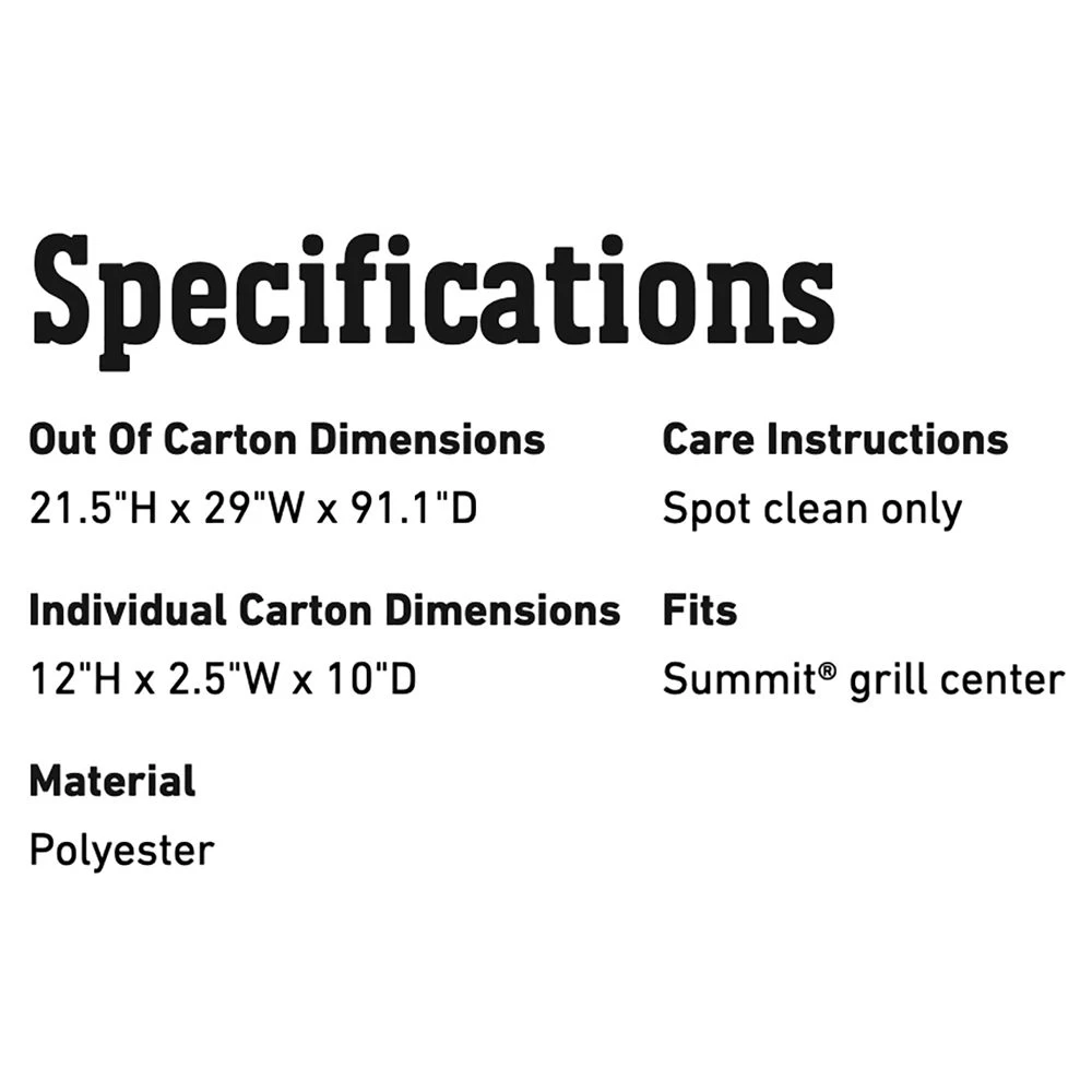 Weber Premium Grill Cover For Summit Grill Center (WEB-7561) 4 Weber Premium Grill Cover For Summit Grill Center (WEB-7561) - Image 2